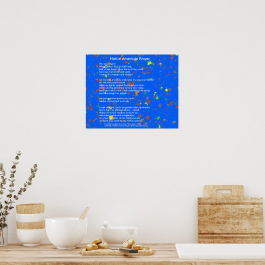 Poster Prière amérindienne (Cuisine)
