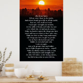 Poster Prière amérindienne (Cuisine)