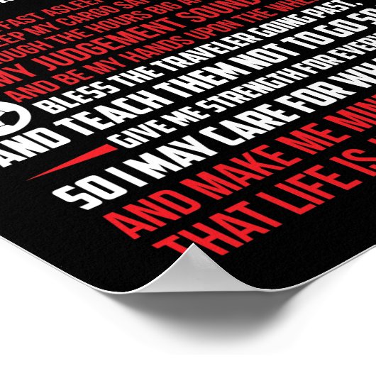 Poster Prière aux camions (Coin)