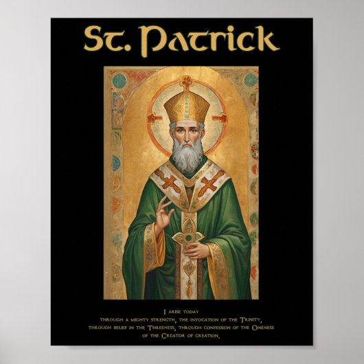 Poster Prière catholique romaine de saint Patrick (Devant)