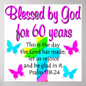 POSTER PRIÈRE CHRÉTIENNE DE 60 ANS (Devant)