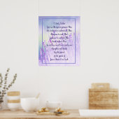 Poster Prière chrétienne pour la foi des Bénédictions quo (Cuisine)