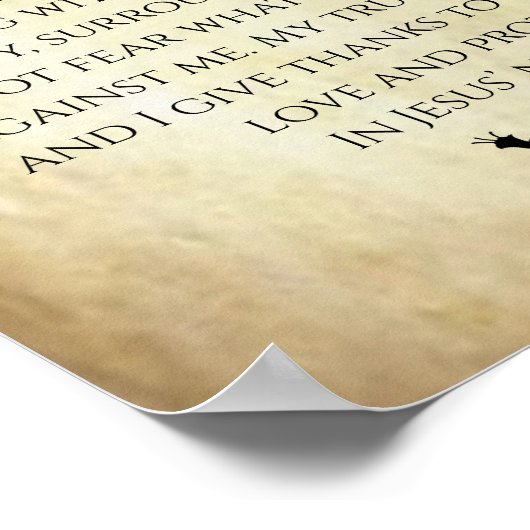 Poster Prière chrétienne pour la protection (Coin)