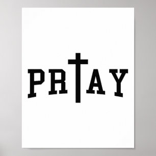 Poster Prière Christian Cross Art Christian Citation Reli