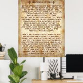 Poster Prière contraignante pour casser les maux. (Bureau à domicile)