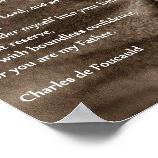 Poster Prière d'abandon. (Coin)