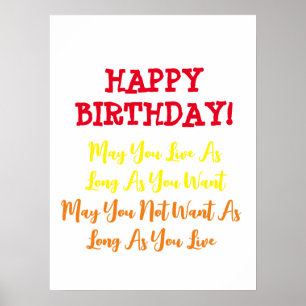 Poster Prière d'anniversaire