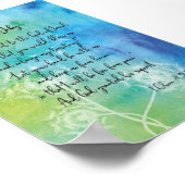 Poster Prière D'Aquarelle De Jabez Avec Dandelions (Coin)