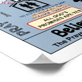 POSTER PRIÈRE DE 13" X 19" D'EMPREINTE DE FOI (Coin)