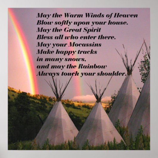 Poster Prière de bénédiction de 20 po x 20 po Mat Or Cher (Devant)