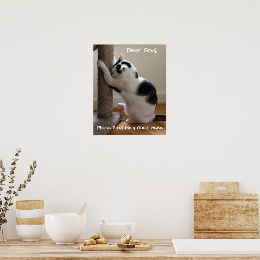Poster Prière de chat (Cuisine)