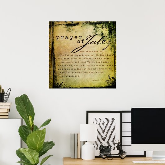 Poster Prière de Jabez (Bureau à domicile)