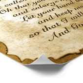 Poster Prière de Jabez 1 Chroniques 4:10, Bible Verse (Coin)