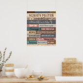 Poster Prière de l'infirmière Inspiration et motivation (Cuisine)