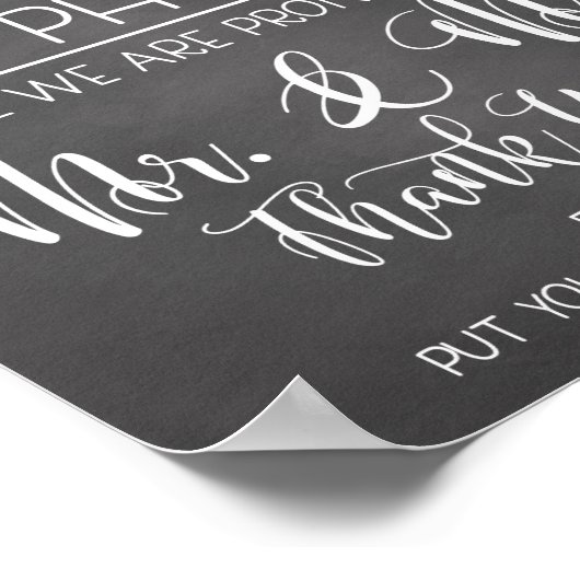 Poster Prière de ne pas prendre de photos avec un télépho (Coin)