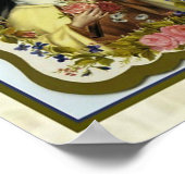 Poster Prière de poème de Saint-Thérèse Rose (Coin)