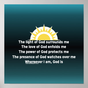 Poster Prière de protection