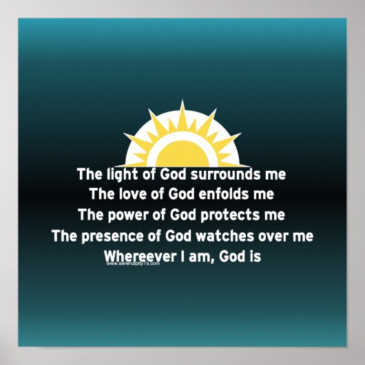 Poster Prière de protection (Devant)