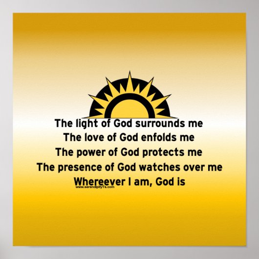 Poster Prière de protection (Devant)