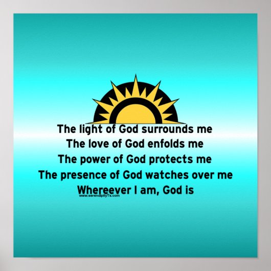 Poster Prière de protection (Devant)