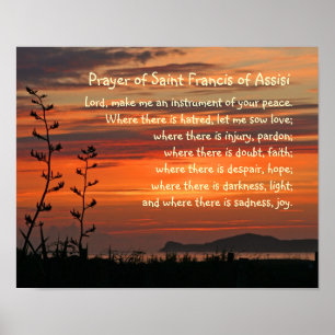 Poster Prière de saint Francis d'Assisi