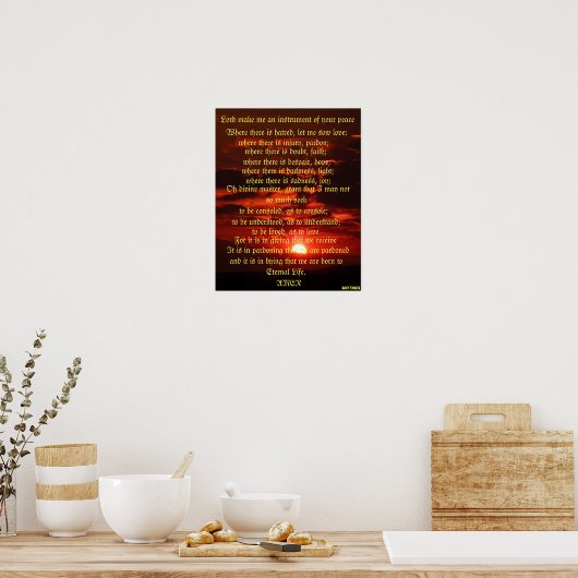 Poster Prière de Saint François (Cuisine)