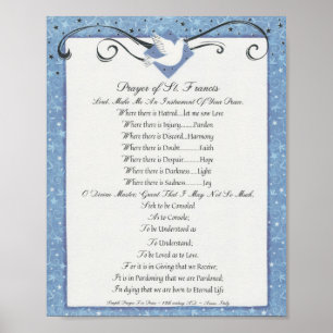 Poster Prière de Saint François d'Assise 15:17 Paris