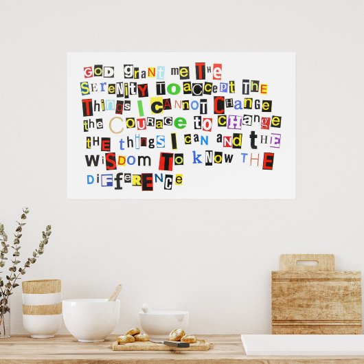 Poster Prière de sérénité (Cuisine)