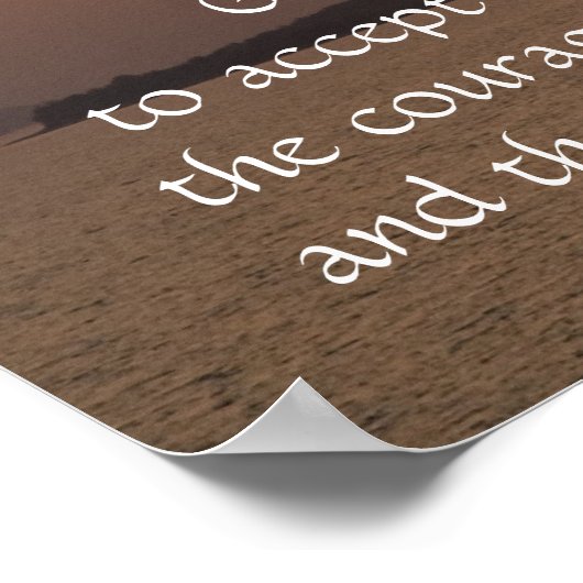 Poster Prière de sérénité (Coin)