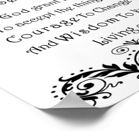 Poster Prière de sérénité (Coin)