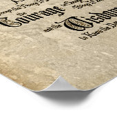 Poster Prière de sérénité : Calligraphie, Antiquité, Récu (Coin)