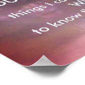 Poster prière de sérénité citation nature art violet et b (Coin)