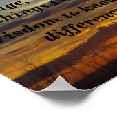 Poster Prière de sérénité (coucher du soleil) (Coin)