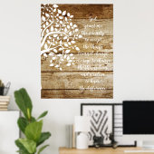 Poster prière de sérénité de l'arbre de vie (Bureau à domicile)