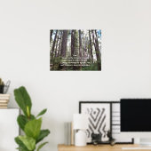 Poster Prière de sérénité Forêt illuminée Photographie (Bureau à domicile)
