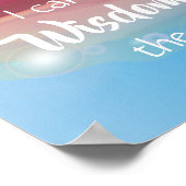 Poster Prière de sérénité Mur de lever du soleil couchant (Coin)