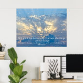 Poster Prière de sérénité - Nuages dans le ciel avec rayo (Bureau à domicile)