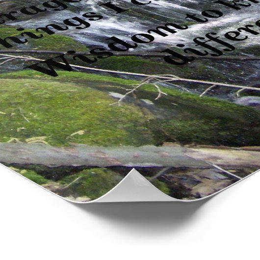 Poster Prière de sérénité (petite cascade) (Coin)