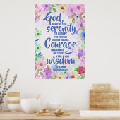 Poster Prière de sérénité Poésie florale (Cuisine)