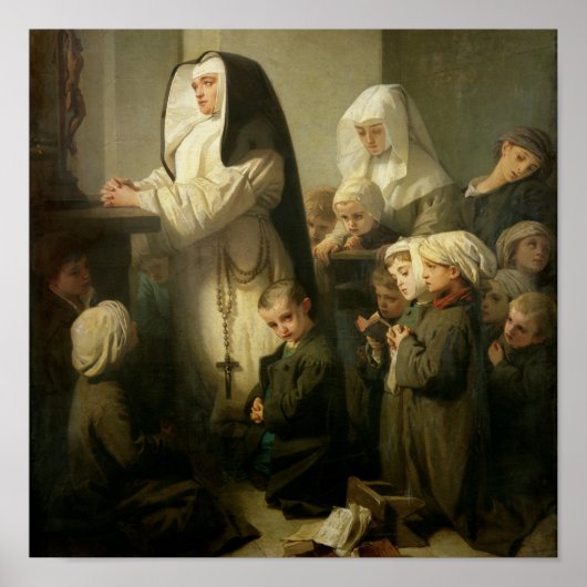 Poster Prière des enfants souffrant du ver des sangliers (Devant)