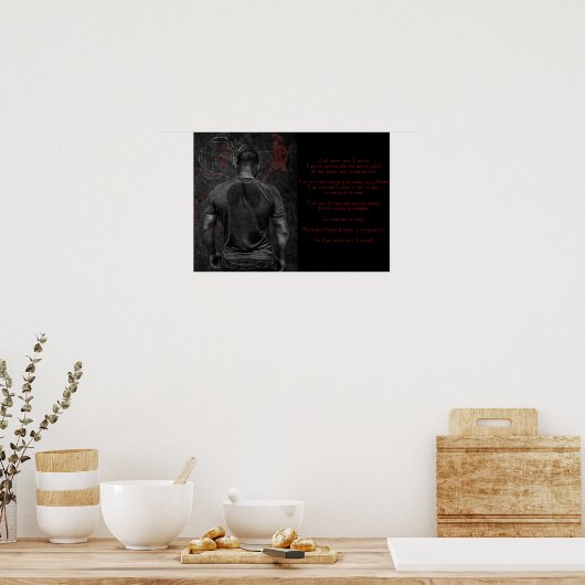 Poster Prière des guerriers (Cuisine)