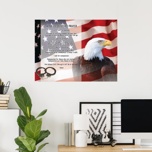 Poster Prière des policiers (Bureau à domicile)
