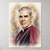 Poster Prière d'intercession du Bienheureux Fulton Sheen (Devant)