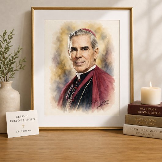 Poster Prière d'intercession du Bienheureux Fulton Sheen