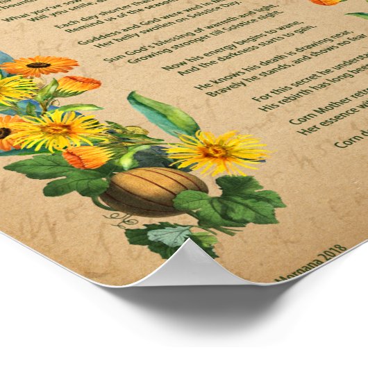 POSTER PRIÈRE D'INVOCATION LUGHNASADH (Coin)