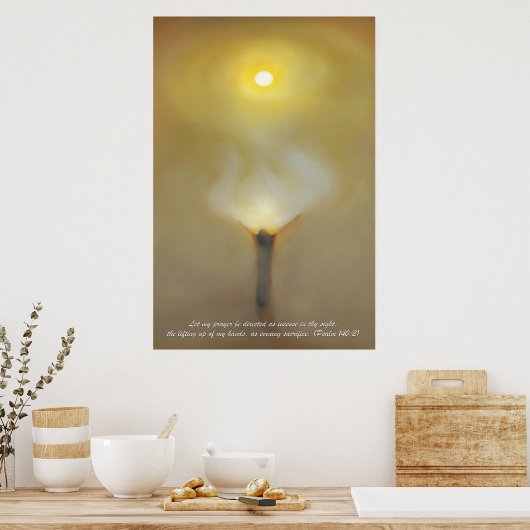 Poster Prière du désert avec citations d'écritures Imprim (Cuisine)