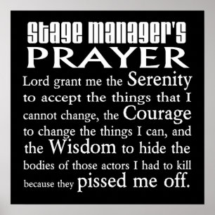 Poster Prière du gestionnaire de scène