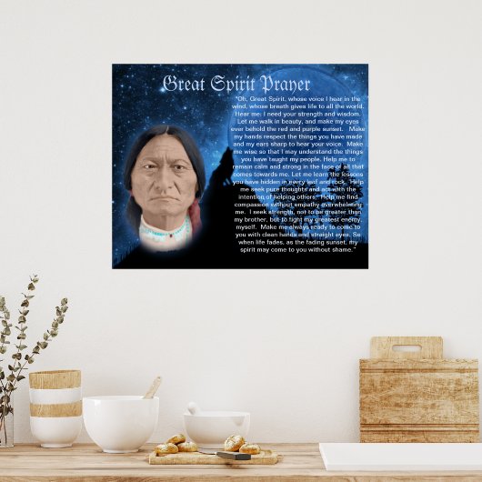 Poster Prière du Grand Esprit (Cuisine)