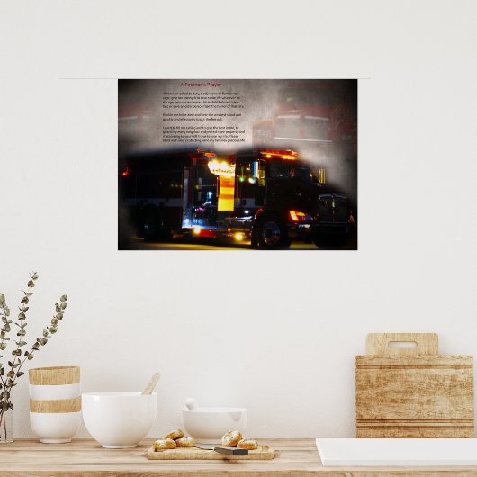 Poster Prière du pompier (Cuisine)