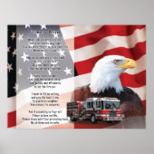 Poster Prière du pompier (Devant)